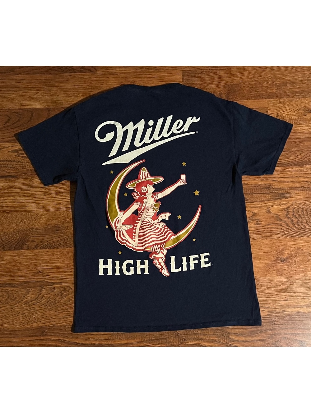 Miller High Life Vintage Style Graphic T-Shirt Small